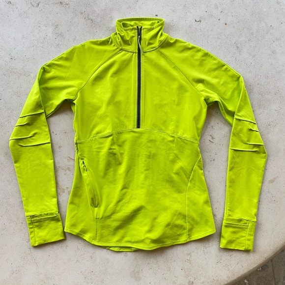 Athleta Malibu Hike Half Zip Neon - Picture 3 of 6